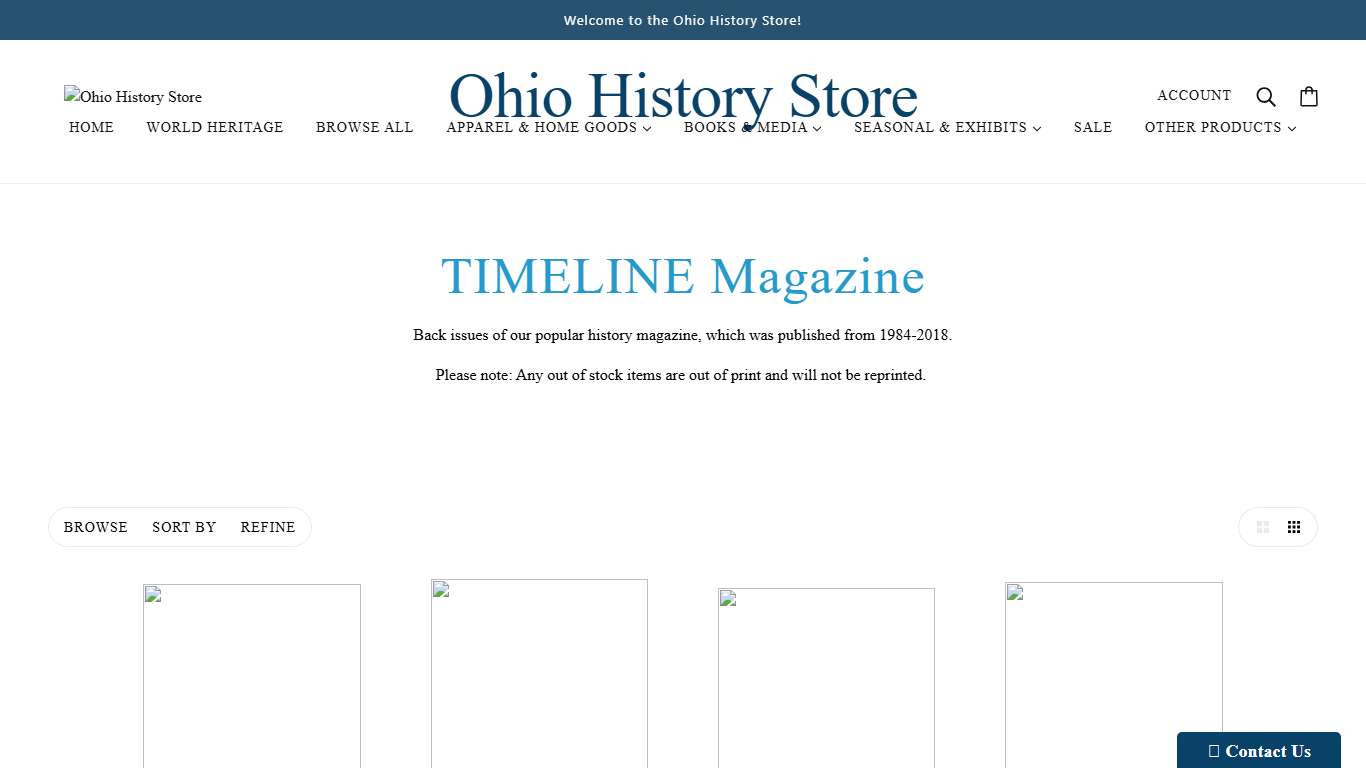 TIMELINE Magazine | Ohio History Store